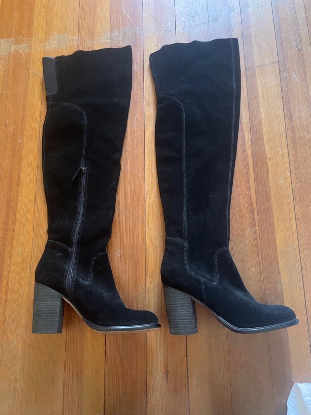 Kelsi Dagger Black Over-the-Knee Suede Boots
